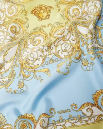 Foulard en twill de soie imprimé 90 cm