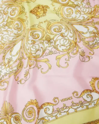 Foulard en twill de soie imprimé 90 cm