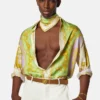 Foulard en twill de soie imprimé 90 cm