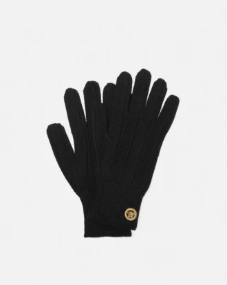 Gants en tricot de laine côtelé