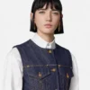 Gilet ajusté en denim Gilet ajusté en denim