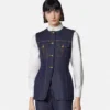 Gilet ajusté en denim Gilet ajusté en denim