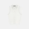 Gilet en maille cachemire mélangé orné Gilet en maille cachemire mélangé orné