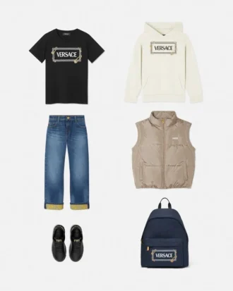 Gilet matelassé pour enfant avec logo Versace