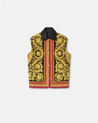 Gilet matelassé réversible en Barocco Silk