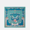 Grand foulard en soie Coral Theatre 90 cm