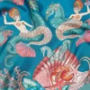 Grand foulard en soie Coral Theatre 90 cm