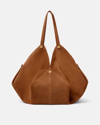 Grand sac à bandoulière en daim Protea