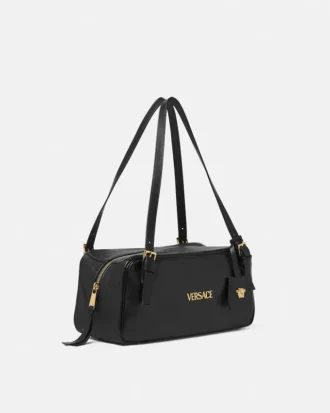 Grand sac bowling Versace Tag en cuir nappa