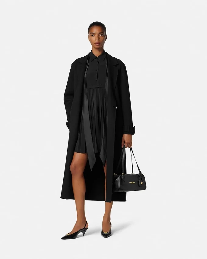 Grand sac bowling Versace Tag en cuir nappa Grand sac bowling Versace Tag en cuir nappa