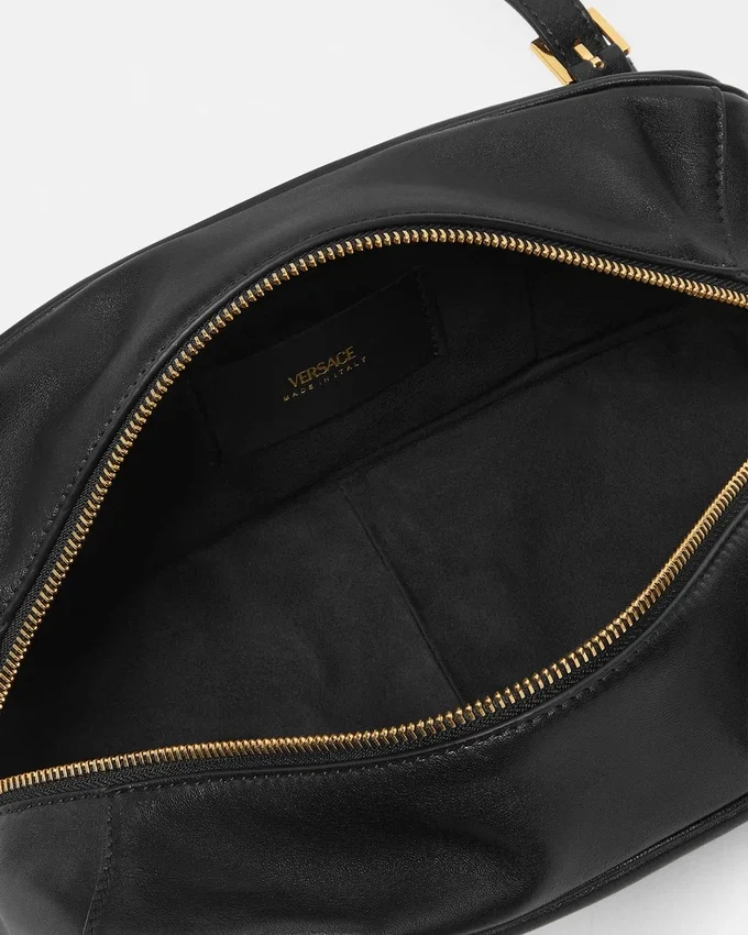 Grand sac bowling Versace Tag en cuir nappa Grand sac bowling Versace Tag en cuir nappa