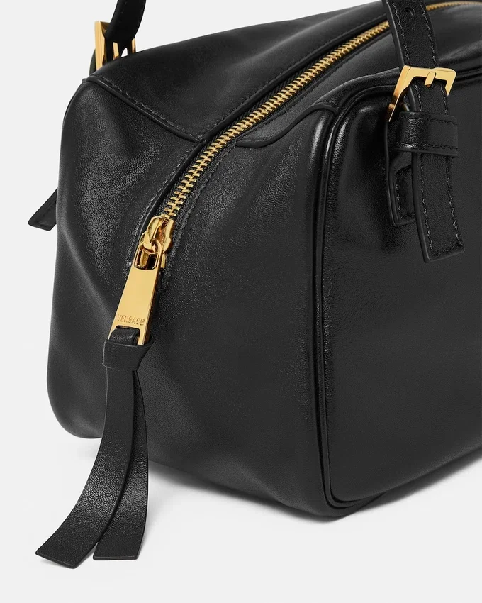Grand sac bowling Versace Tag en cuir nappa Grand sac bowling Versace Tag en cuir nappa