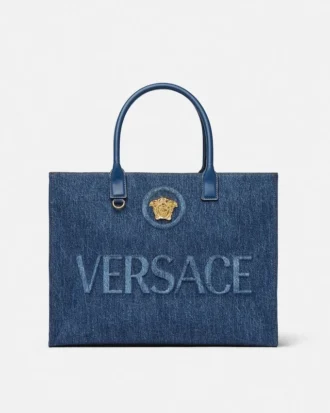 Grand sac cabas en denim La Medusa