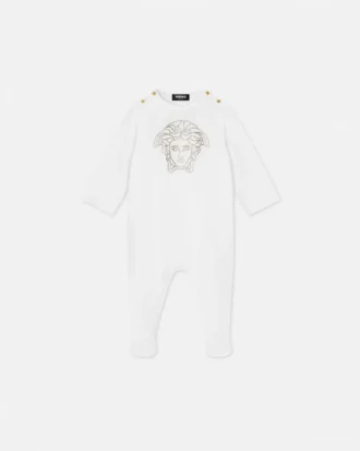 Grenouillère bébé en jersey de coton ornée