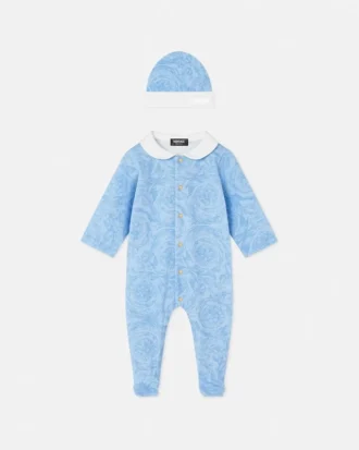 Grenouillère en jersey de coton imprimé pour bébé