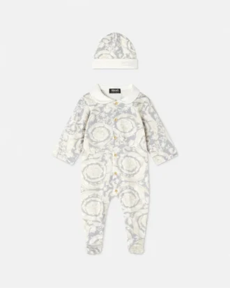 Grenouillère en jersey de coton imprimé pour bébé