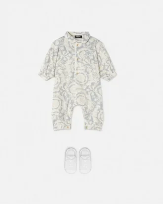Grenouillère en jersey de coton imprimé pour bébé