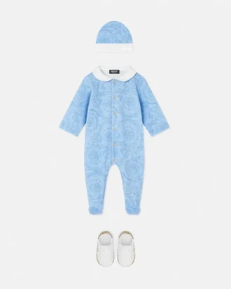 Grenouillère en jersey de coton imprimé pour bébé