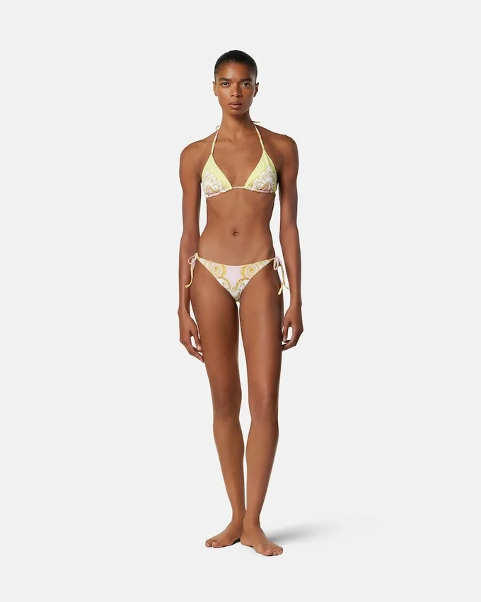 Haut de bikini triangle imprimé Haut de bikini triangle imprimé