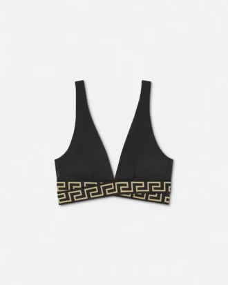 Haut de bikini triangle jacquard