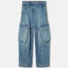 Jean cargo taille basse