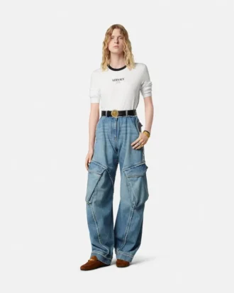 Jean cargo taille basse
