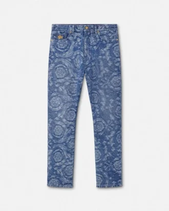 Jean regular fit jacquard Barocco