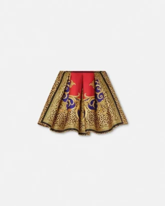 Jupe de ballet en duchesse de Barocco Silk à imprimé léopard