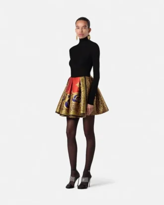 Jupe de ballet en duchesse de Barocco Silk à imprimé léopard