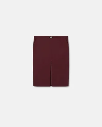 Jupe midi crayon en gabardine stretch