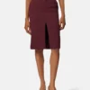 Jupe midi crayon en gabardine stretch Jupe midi crayon en gabardine stretch