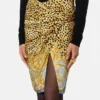 Jupe midi drapée Cheetah Foulard Jupe midi drapée Cheetah Foulard
