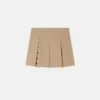 Jupe plissée imprimée en gabardine de coton pour enfant Jupe plissée imprimée en gabardine de coton pour enfant