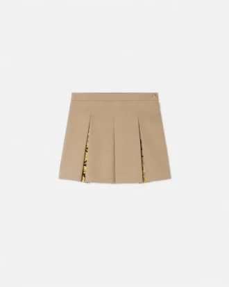 Jupe plissée imprimée en gabardine de coton pour enfant