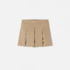 Jupe plissée imprimée en gabardine de coton pour enfant Jupe plissée imprimée en gabardine de coton pour enfant