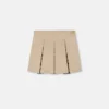Jupe plissée imprimée en gabardine de coton pour enfant Jupe plissée imprimée en gabardine de coton pour enfant