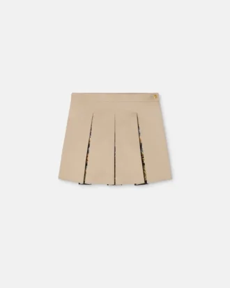 Jupe plissée imprimée en gabardine de coton pour enfant