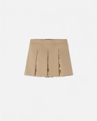 Jupe plissée imprimée en gabardine de coton pour enfant