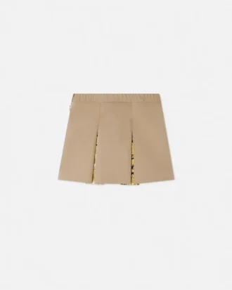 Jupe plissée imprimée en gabardine de coton pour enfant