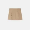 Jupe plissée imprimée en gabardine de coton pour enfant Jupe plissée imprimée en gabardine de coton pour enfant