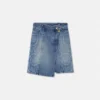 Jupe portefeuille en denim Barocco Jupe portefeuille en denim Barocco