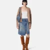 Jupe portefeuille en denim Barocco Jupe portefeuille en denim Barocco
