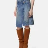 Jupe portefeuille en denim Barocco Jupe portefeuille en denim Barocco
