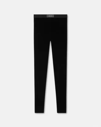 Leggings en velours avec logo vintage des années 90