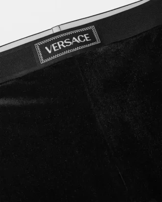 Leggings en velours avec logo vintage des années 90