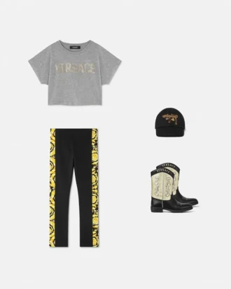Leggings imprimés en jersey de coton pour enfants