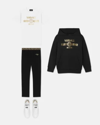 Leggings imprimés en jersey de coton stretch pour enfants