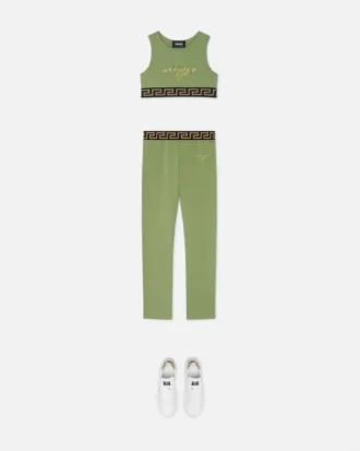 Leggings imprimés en jersey de coton stretch pour enfants