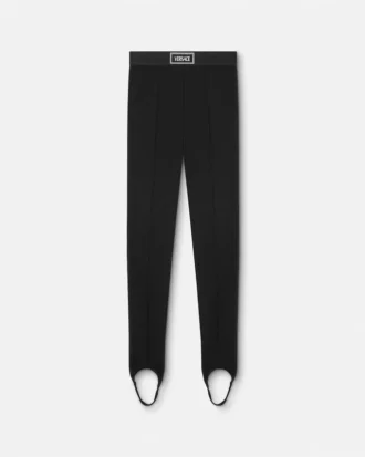 Leggings à sous-pieds en viscose mélangée