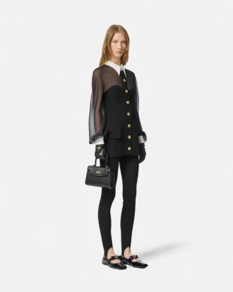Leggings à sous-pieds en viscose mélangée